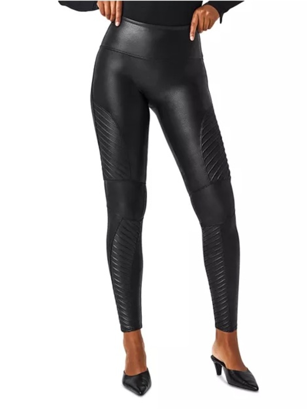 Spanx Faux Leather Moto Leggings